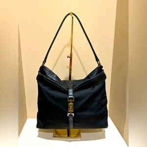 GUCCI Jackie Nylon Shoulder Bag